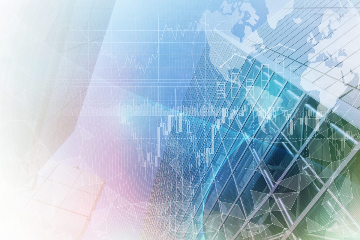 finance technology (fintech) and world economy, abstract image visual